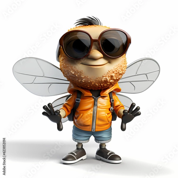 Fototapeta Fly Isolated on White