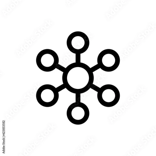 Fototapeta connection icon sign. social network share icon - Connect, data sharing, link symbol. web vector icon
