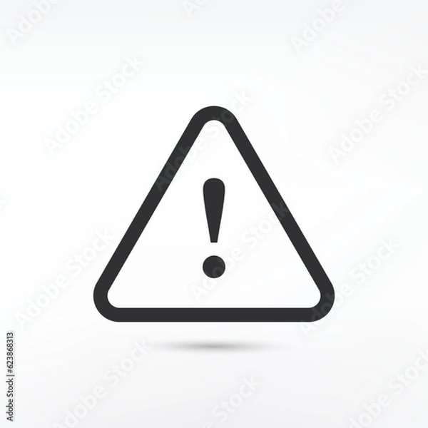 Fototapeta Warning vector icon in modern design style for web site