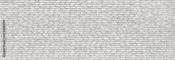 Fototapeta Perfect rustic brick wall, in panoramic format.