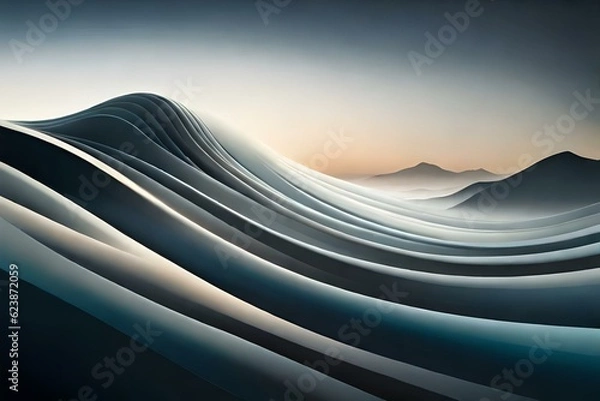 Fototapeta winter mountain landscape generated ai