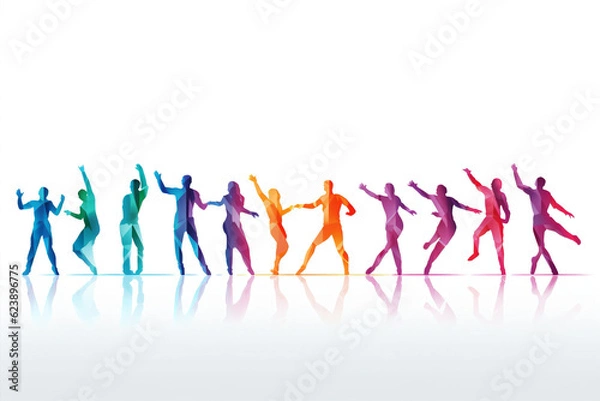 Fototapeta Silhouettes group