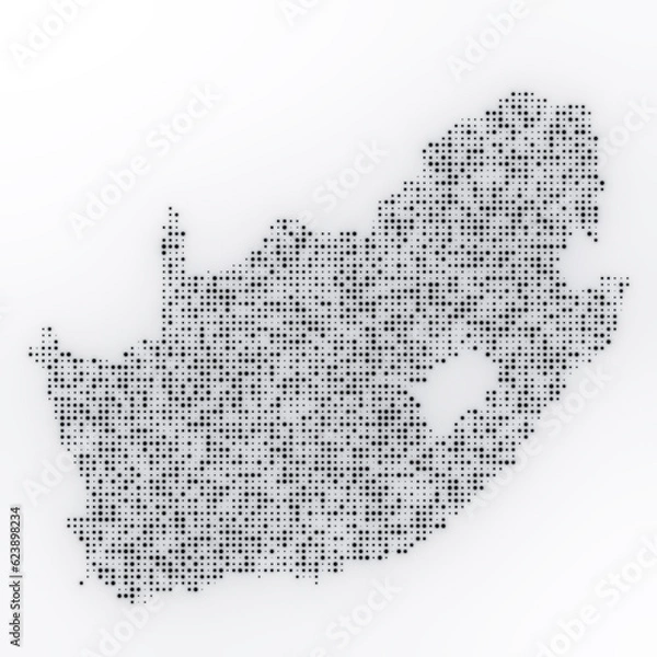 Fototapeta Map of South Africa on a white background