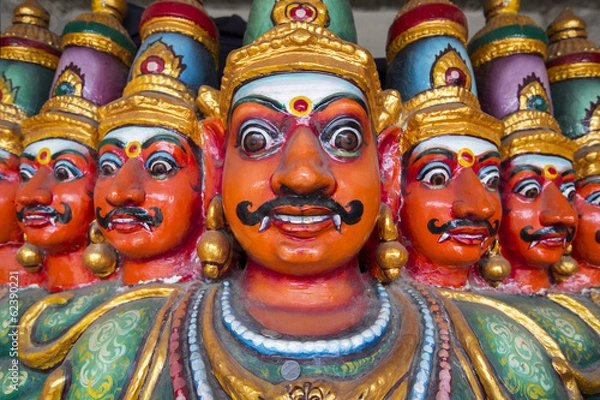 Fototapeta Dziesięciogłowy Ravana Vahana w świątyni Kapaleeshwarar w Chennai