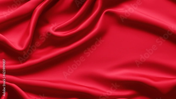 Obraz Red Silk Fabric Background