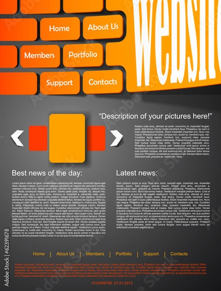 Obraz website design template