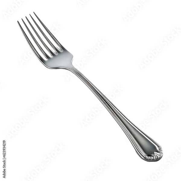 Fototapeta Fork. isolated object, transparent background