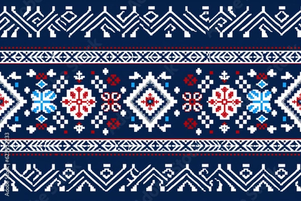 Fototapeta vector illustration of ukrainian folk seamless pattern ornament