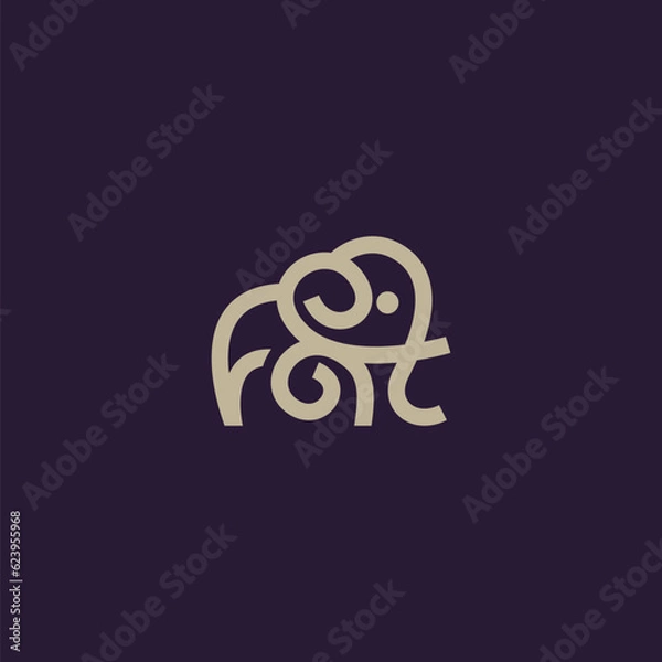 Obraz Elephant Abstract Logo