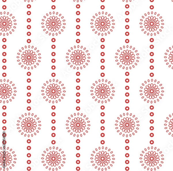 Fototapeta Digital png illustration of red pattern on transparent background