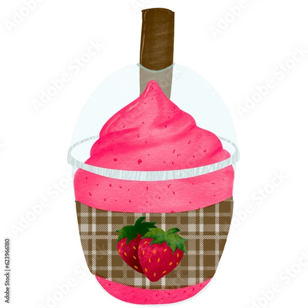 Obraz strawberry ice cream