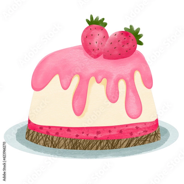 Obraz cake with strawberry