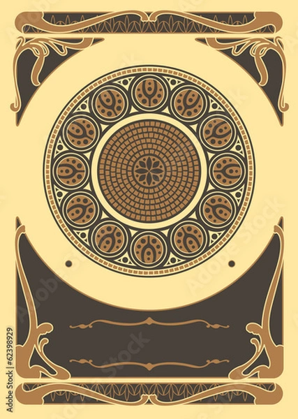 Obraz Art Nouveau Backgrounds and Frame