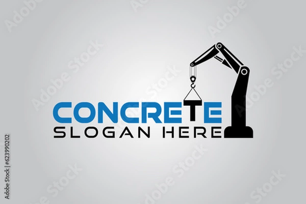 Fototapeta Concrete Construction logo Design template element vector