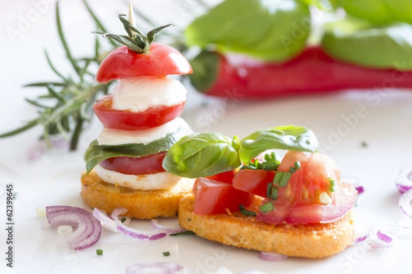 Obraz Mozzarella mit Tomate