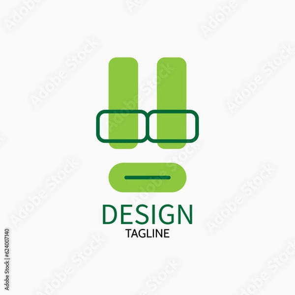 Fototapeta Modern face simple design Logo