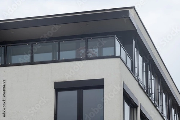 Fototapeta facade of a modern office building with many windows