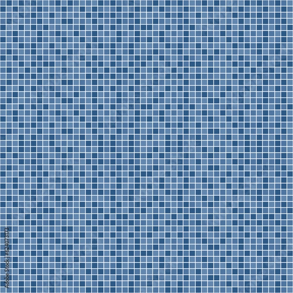 Fototapeta Navy blue tile background, Mosaic tile background, Tile background, Seamless pattern, Mosaic seamless pattern, Mosaic tiles texture or background. Bathroom wall tiles, swimming pool tiles.