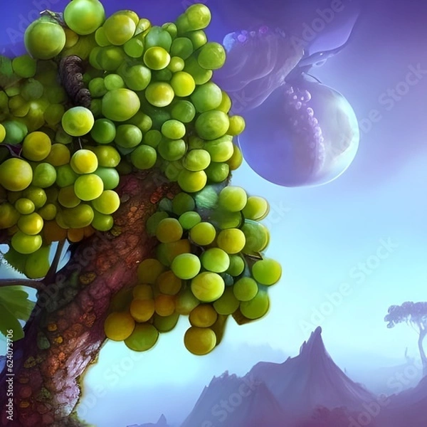 Fototapeta grapes in the vineyard