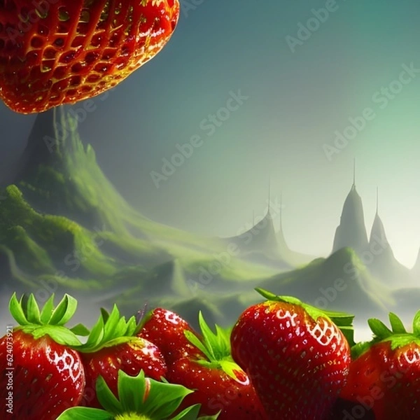 Fototapeta strawberry in the sky