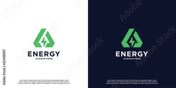 Obraz Initial Creative Energy Logo Design Inspiration