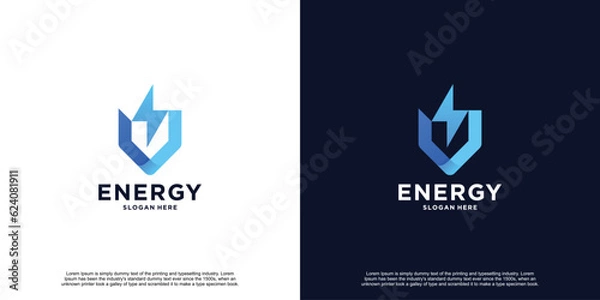 Fototapeta Creative Thunder Initial Logo Design