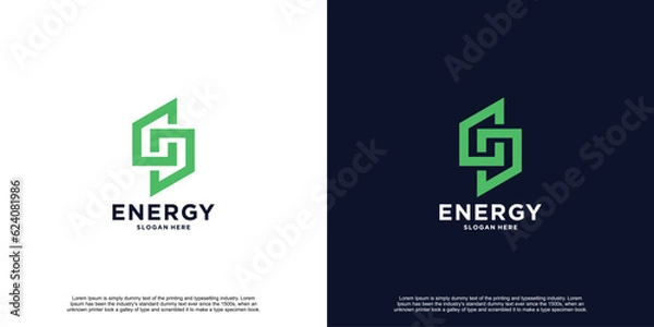 Fototapeta Creative Energy Initial Logo Design