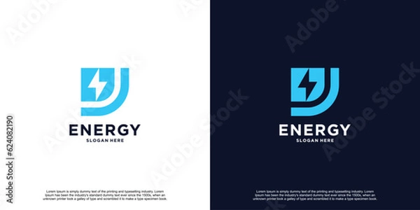 Obraz Electrical Thunder Logo Design Inspiration