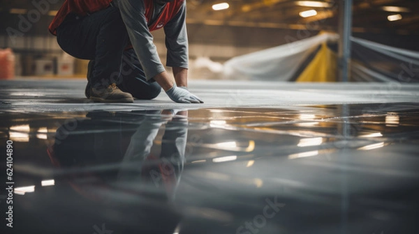 Obraz Epoxy and waxed floor