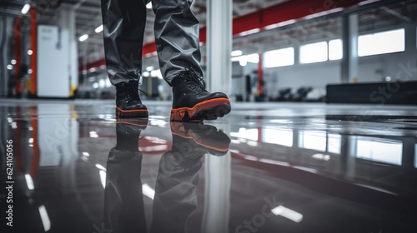 Obraz Epoxy and waxed floor