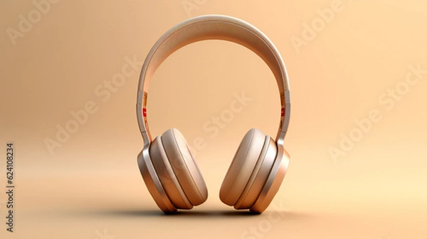 Obraz headphones isolated on white background