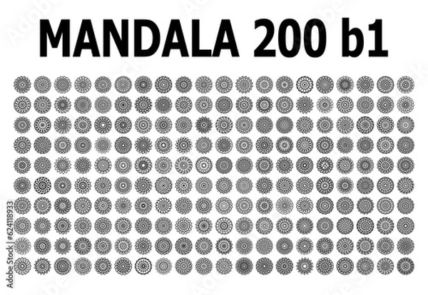 Obraz various mandala collections - 200 set yoga pattern