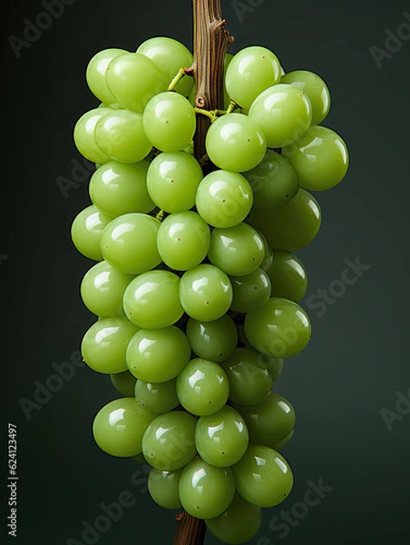 Obraz Green Grapes pattern  (Generative AI)