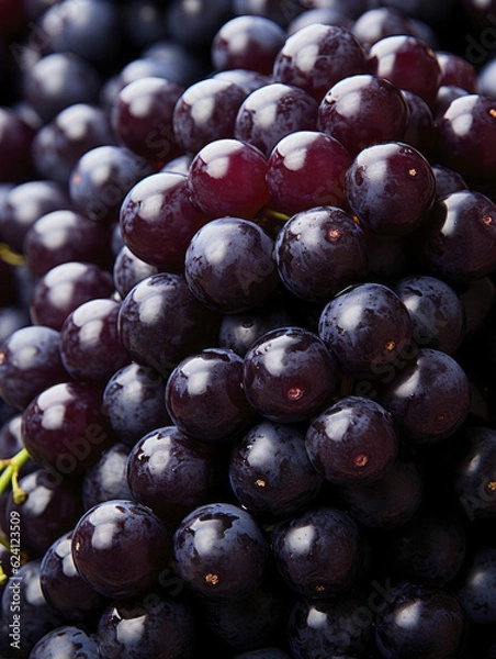 Obraz Red Grapes pattern  (Generative AI)