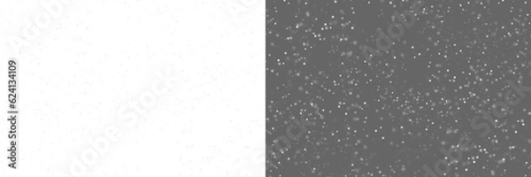 Obraz Falling snow isolated on transparent background. Heavy  light snowfall, snowflakes Snow flakes, snow background.  Bokeh lights png