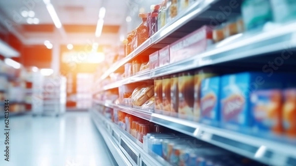 Obraz shopping in supermarket