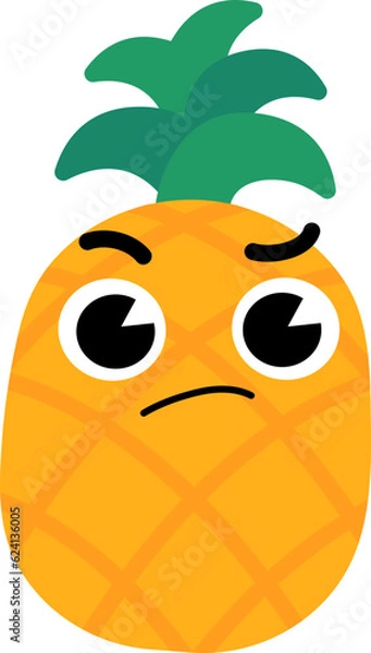 Obraz Pineapple Face Confused Thinking