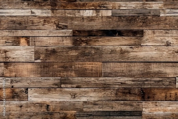 Fototapeta reclaimed wood Wall Paneling texture pattern | Generative AI