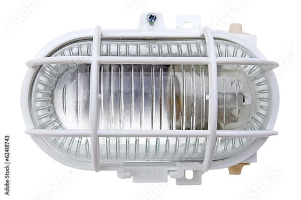 Obraz lamp with plastic grid.