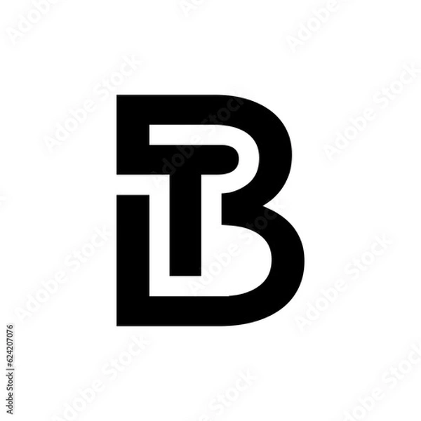 Obraz Initial letter bt logotype