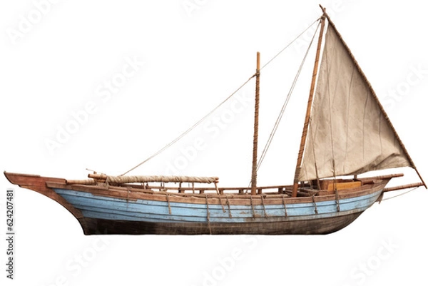 Obraz Dhow boat. isolated object, transparent background