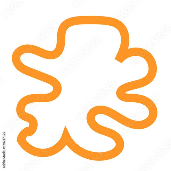 Obraz Orange Outline Abstract Shapes 