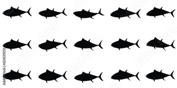 Obraz Tuna Fish silhouette vector eps 10