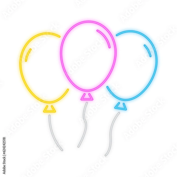 Obraz Party Balloon Neon Signboard