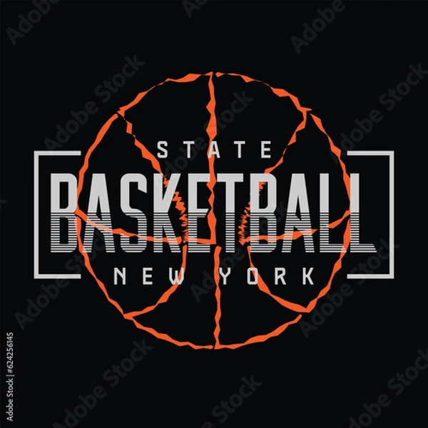 Fototapeta Basketball sport vector illustration and typography, perfect for t-shirts, hoodies, prints etc.