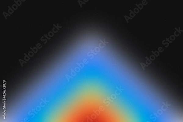 Fototapeta Holographic Pyramid. Holographic Retro Background. 80s, 90s Style. Black Background with Holographic.	