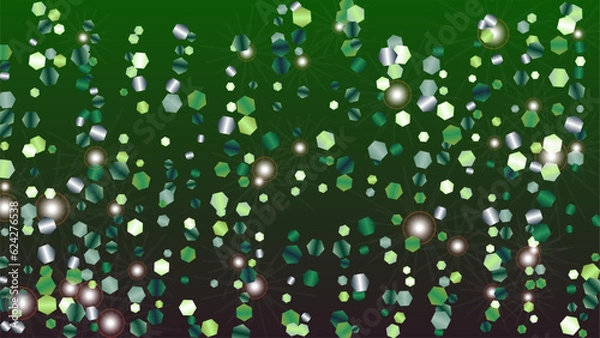 Fototapeta Realistic Background with Confetti of Glitter Particles. Sparkle Lights Texture. Celebration pattern. Light Spots. Star Dust. Explosion of Confetti. Design for Banner.