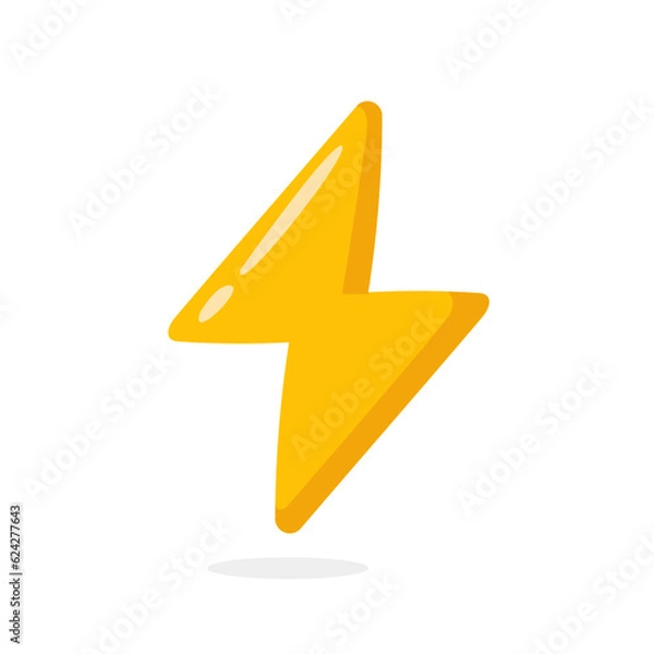 Fototapeta lightning bolt on a white background