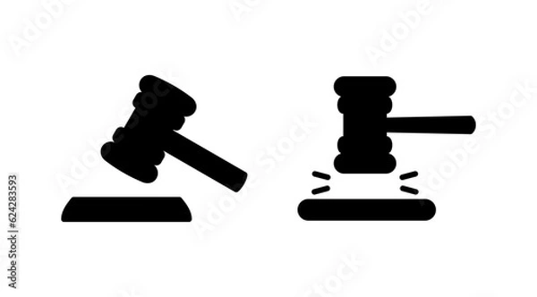 Obraz Gavel icon vector. judge gavel icon. auction hammer