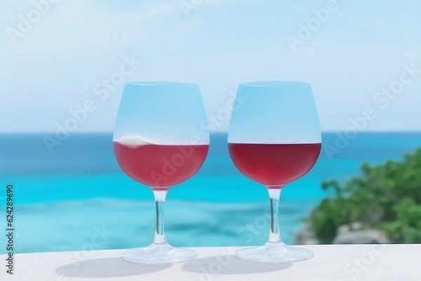 Obraz Beachside Refreshment: Iced Cocktails